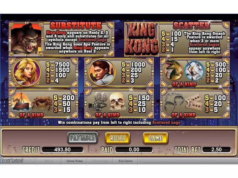 King Kong Free Casino Slot  with, delFree Spins
