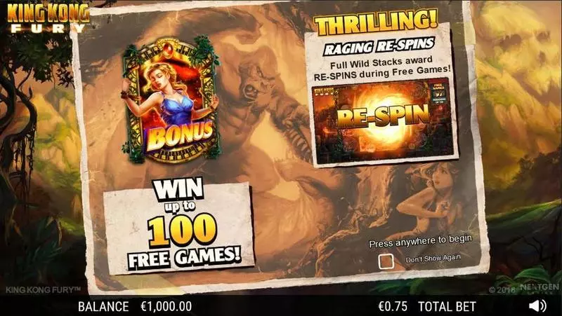 King Kong Fury  Free Casino Slot  with, delFree Spins