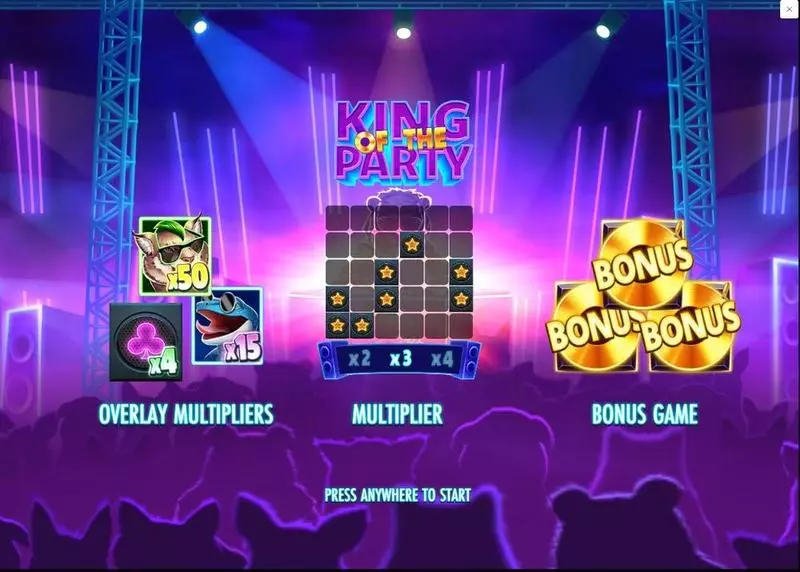 King of the Party Free Casino Slot  with, delOverlay Multipliers