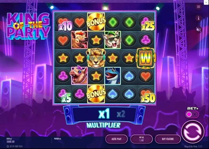 King of the Party Free Casino Slot  with, delOverlay Multipliers