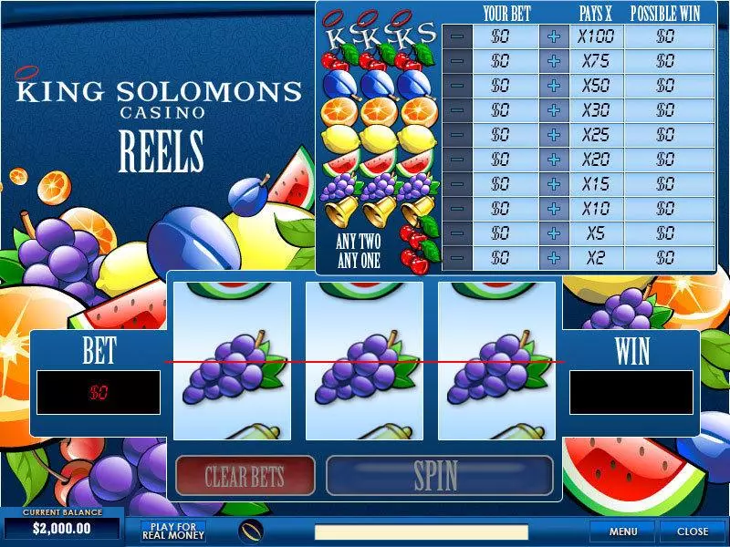 King Solomons Reels Free Casino Slot 