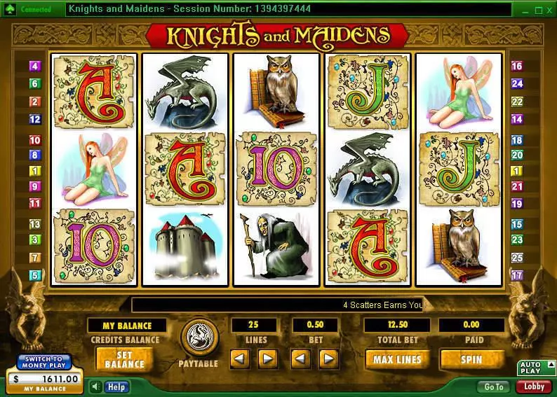 Knights and Maidens Free Casino Slot  with, delFree Spins