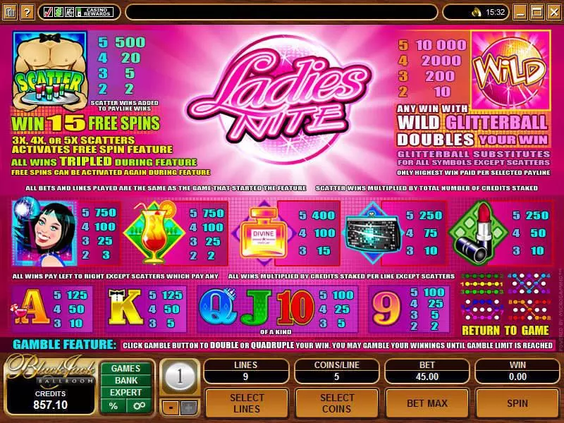 Ladies Nite Free Casino Slot  with, delFree Spins