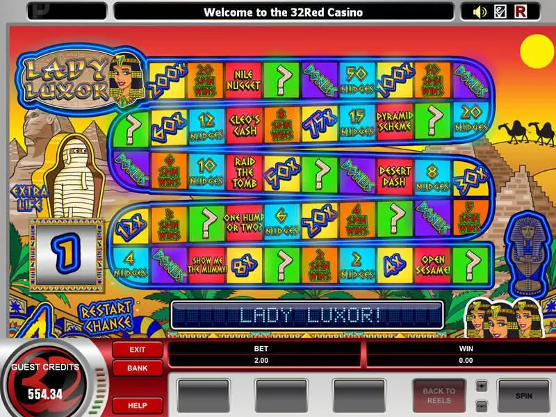 Lady Luxor Free Casino Slot  with, delSecond Screen Game