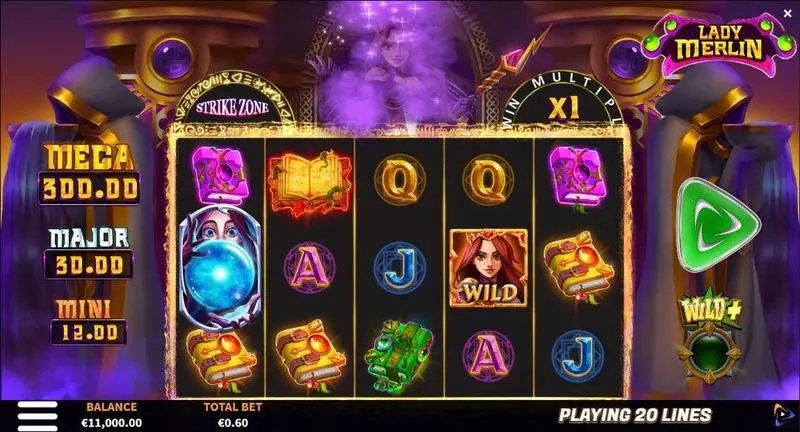 Lady Merlin Free Casino Slot  with, delFree Spins