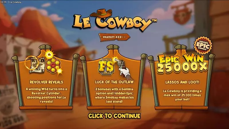 Le Cowboy Free Casino Slot  with, delBonus GameFree Spins