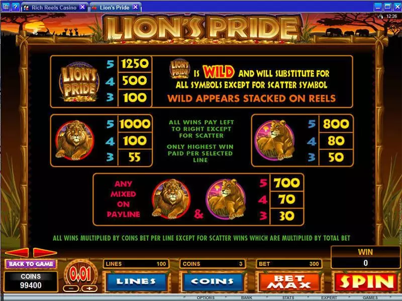Lion's Pride Free Casino Slot  with, delFree Spins