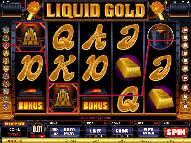 Liquid Gold Free Casino Slot  with, delFree Spins