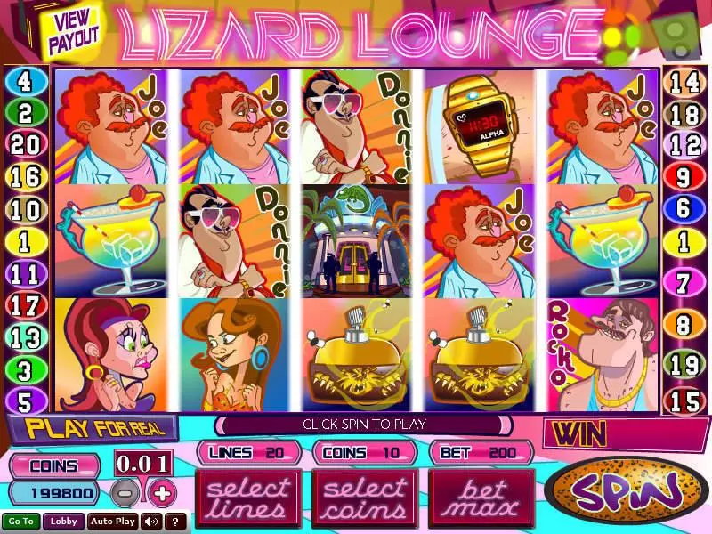 Lizard Lounge Free Casino Slot  with, delSecond Screen Game