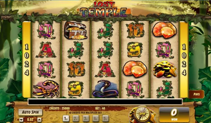 Lost Temple Free Casino Slot  with, delFree Spins