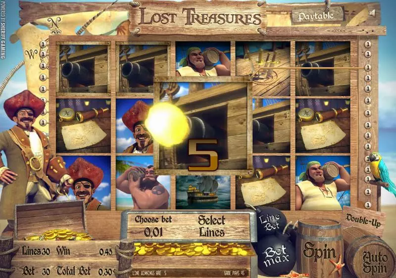 Lost Treasures Free Casino Slot  with, delMulti Level
