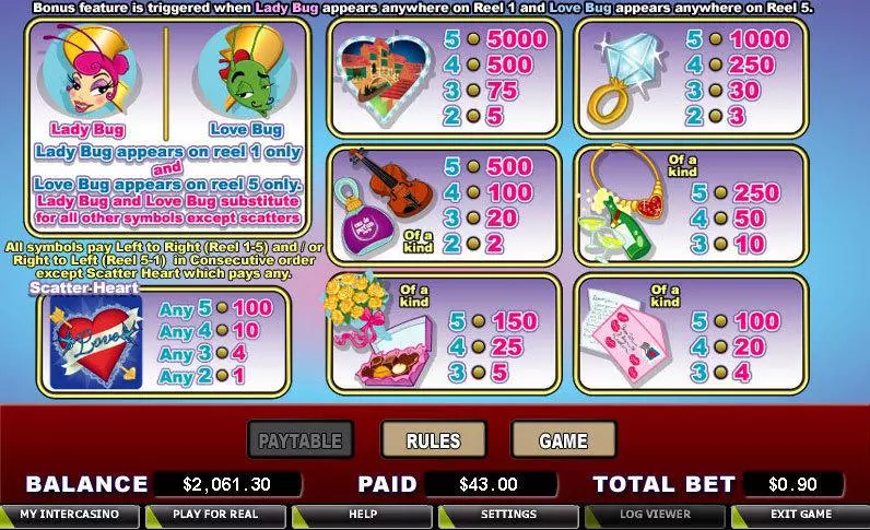 Love Bugs Free Casino Slot  with, delFree Spins