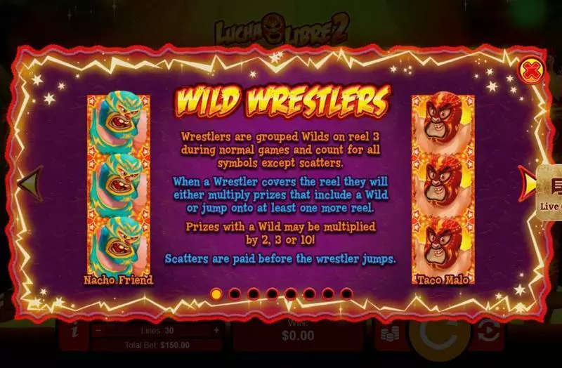 Lucha Libre 2 Free Casino Slot  with, delSecond Screen Game