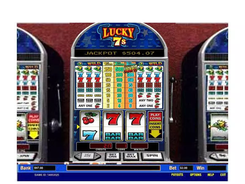 Lucky 7's 1 Line Free Casino Slot 