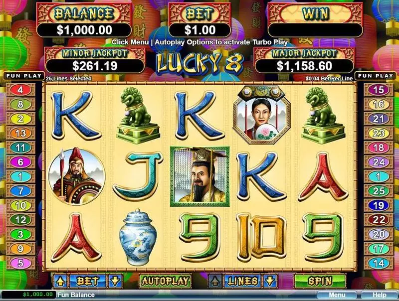 Lucky 8  Free Casino Slot 