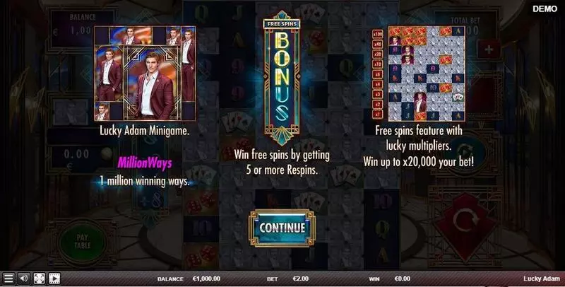 Lucky Adam Free Casino Slot  with, delMultipliers