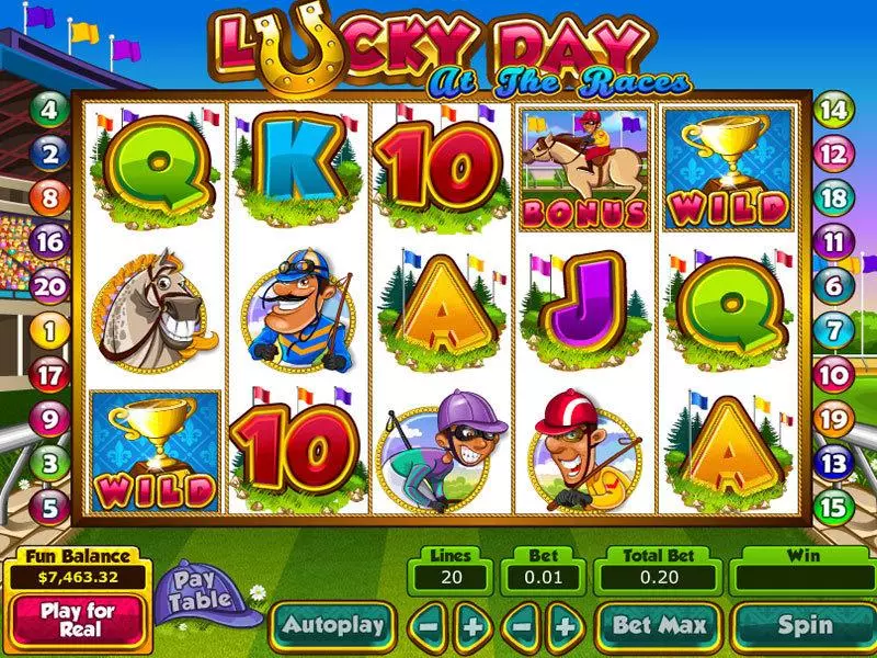 Lucky Day at the Races Free Casino Slot  with, delFree Spins