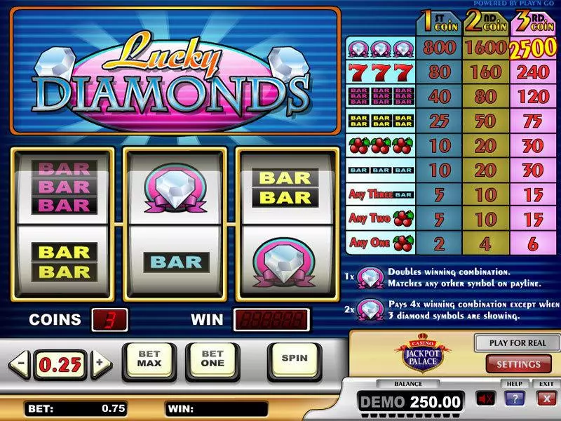 Lucky Diamonds Free Casino Slot 
