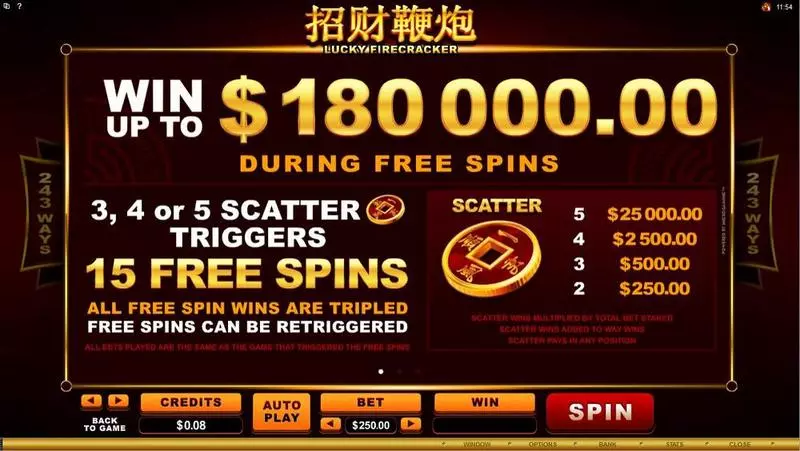 Lucky Firecracker Free Casino Slot  with, delFree Spins