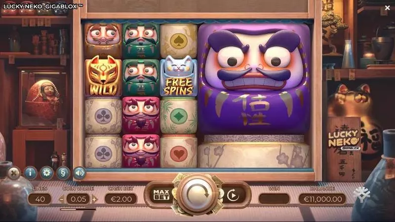 Lucky Neko - GIGABLOX Free Casino Slot  with, delGigablox