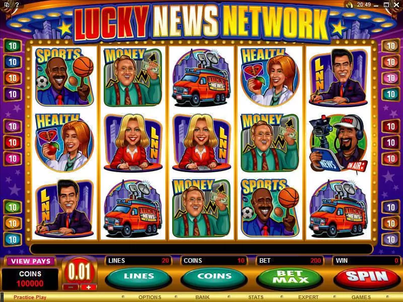 Lucky News Network Free Casino Slot  with, delFree Spins