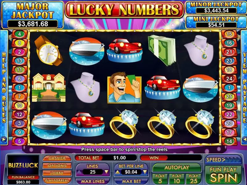 Lucky Numbers Free Casino Slot  with, delFree Spins