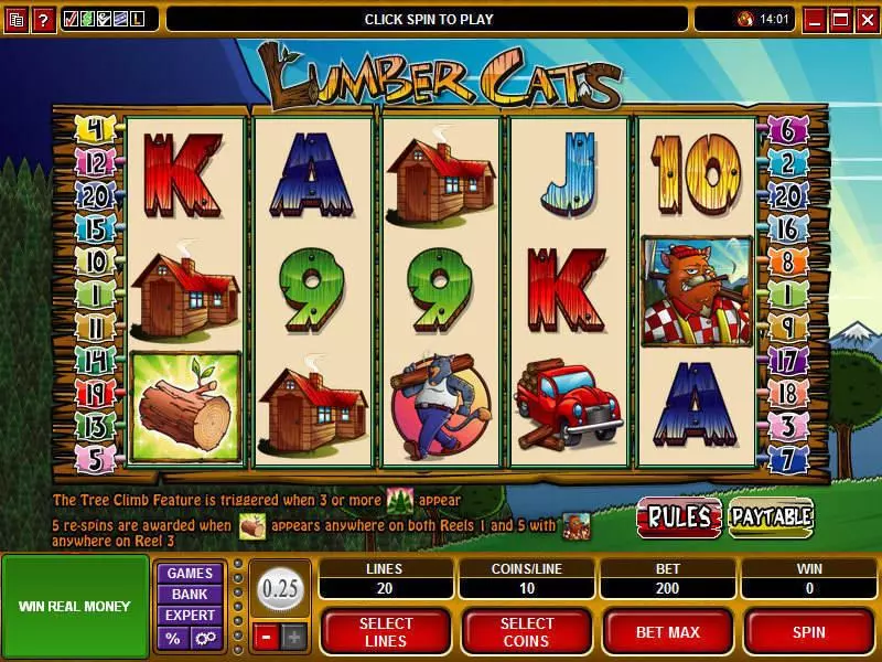 Lumber Cats Free Casino Slot  with, delSecond Screen Game