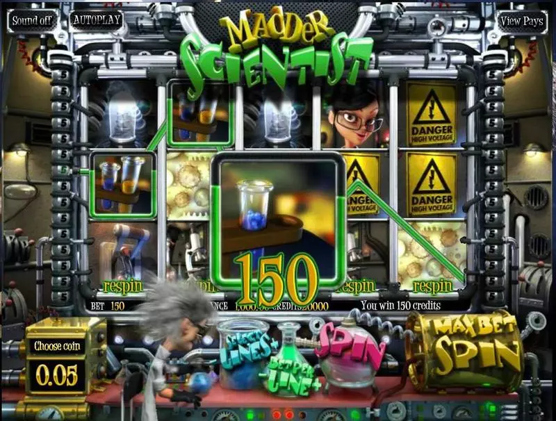 Madder Scientist Free Casino Slot  with, delRe-Spin