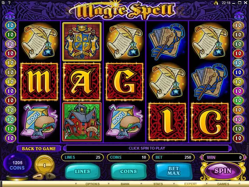 Magic Spell Free Casino Slot  with, delSecond Screen Game
