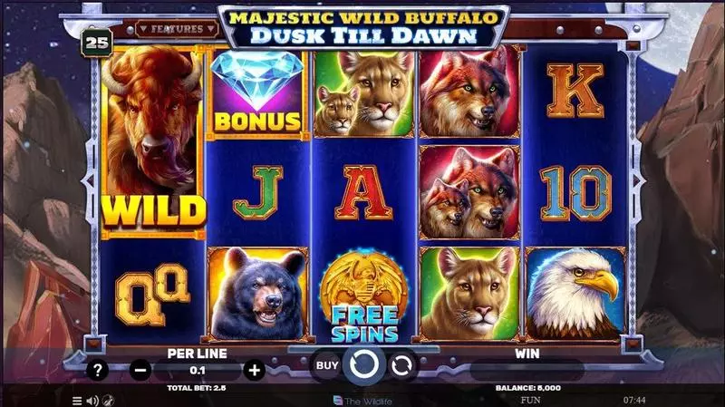 Majestic Wild Buffalo – Dusk Till Dawn Free Casino Slot  with, delFree Spins