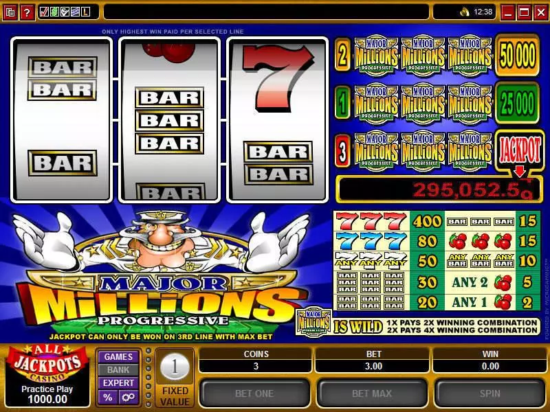 Major Millions Free Casino Slot 