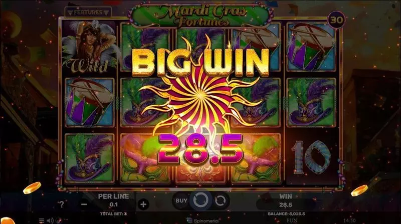 Mardi Gras Fortunes Free Casino Slot  with, delBuy Feature