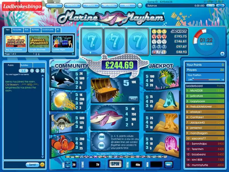 Marine Mayhem Free Casino Slot  with, delFree Spins