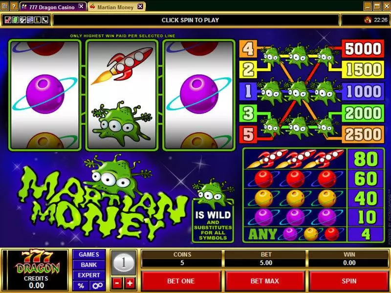 Martian Money Free Casino Slot 