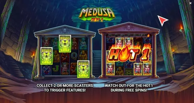 Medusa Hot 1 Free Casino Slot  with, delRe-Spin