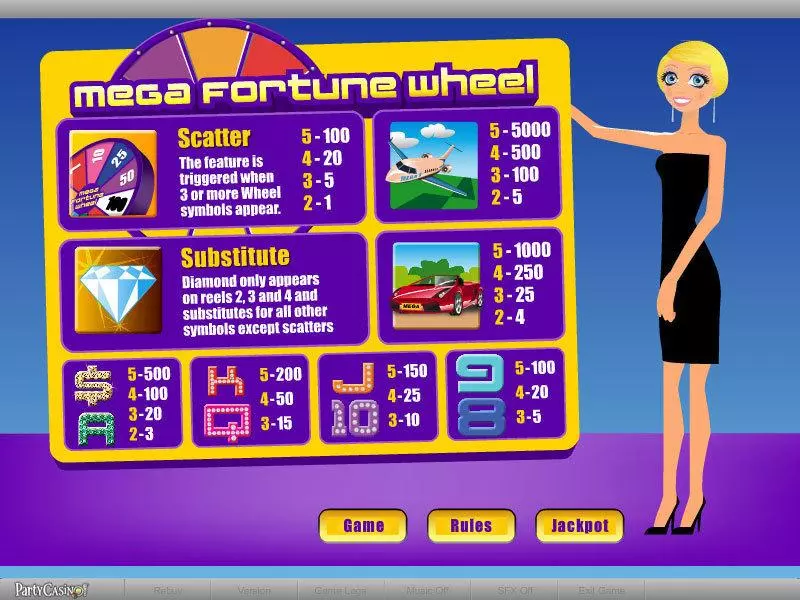 Mega Fortune Wheel Free Casino Slot  with, delJackpot bonus game