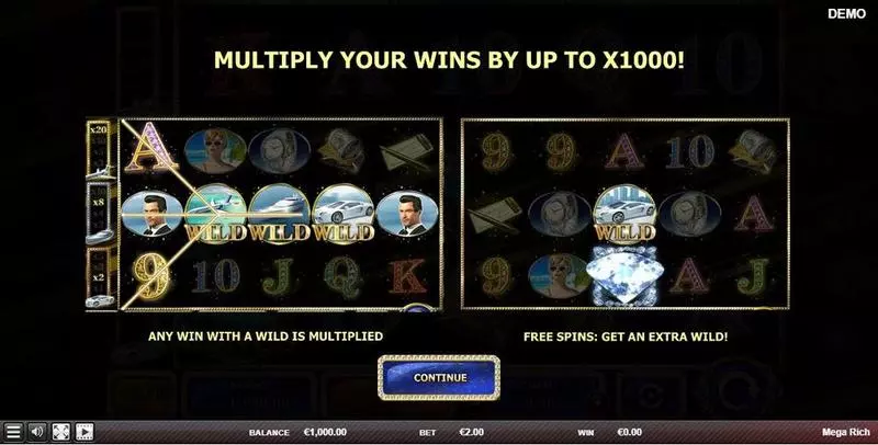 Mega Rich Free Casino Slot  with, delFree Spins