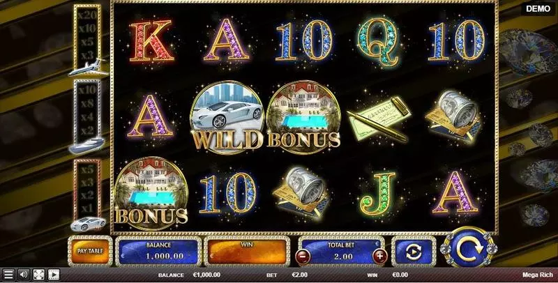 Mega Rich Free Casino Slot  with, delFree Spins