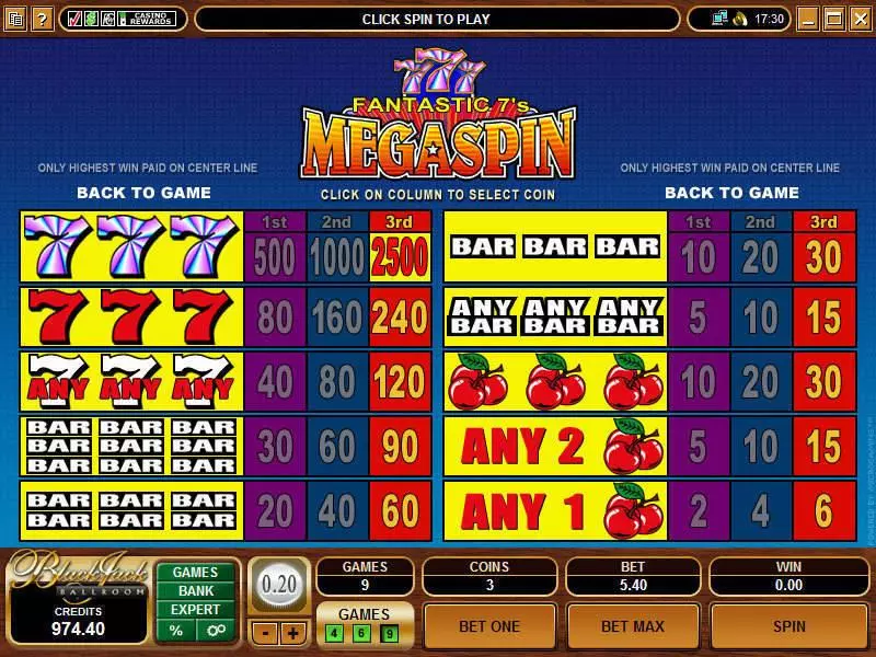 Mega Spin - Fantastic Sevens Free Casino Slot 