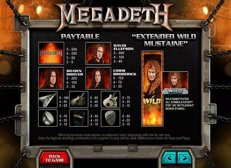 Megadeth Free Casino Slot  with, delFree Spins