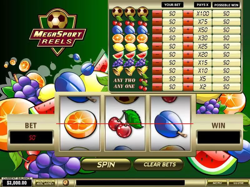 MegaSport Reels Free Casino Slot 