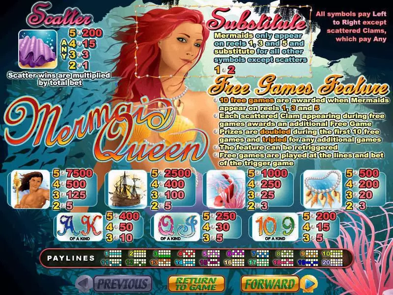 Mermaid Queen Free Casino Slot  with, delFree Spins