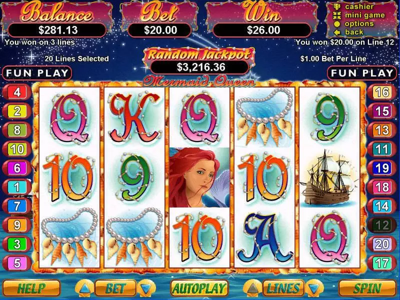 Mermaid Queen Free Casino Slot  with, delFree Spins