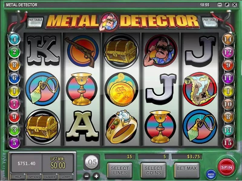Metal Detector Free Casino Slot  with, delSecond Screen Game