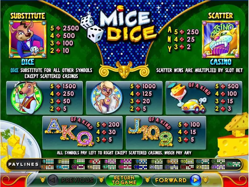 Mice Dice Free Casino Slot  with, delFree Spins