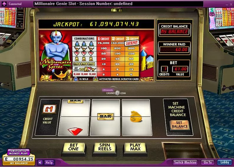 Millionaire Genie Free Casino Slot  with, delSecond Screen Game