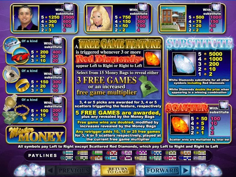 Mister Money Free Casino Slot  with, delFree Spins