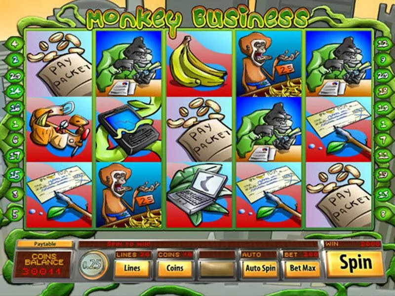 Monkey Business Free Casino Slot  with, delFree Spins