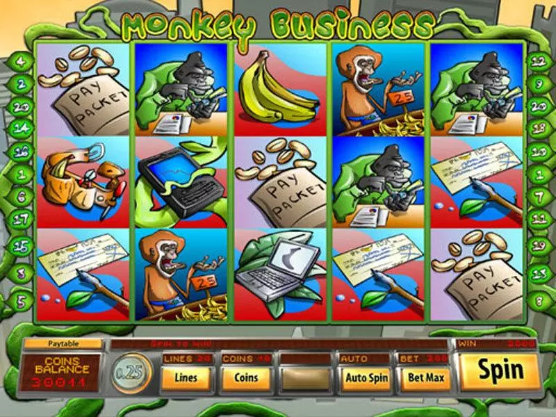 Monkey Business Free Casino Slot 
