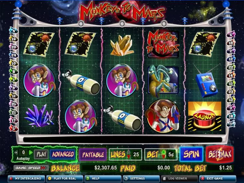 Monkeys to Mars Free Casino Slot  with, delSecond Screen Game